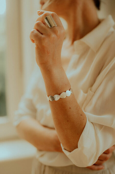 bracelet de créateur, petites feuilles, limoges les Aubépines